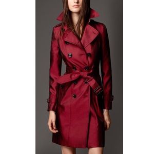 BURBERRY SILK KENSINGTON TRENCH COAT🏴